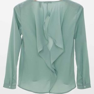 BKE Chiffon Long Sleeve Top